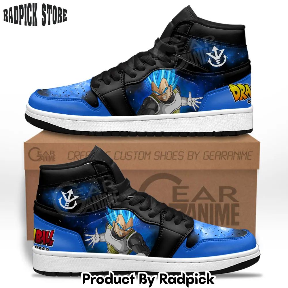 Vegeta blue air jordan high top sneakers anime mv06  rp0355562